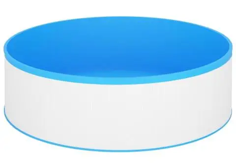 Piscină cu valuri, skimmer suspendat cu pompă, alb, 350x90 cm - 4/5