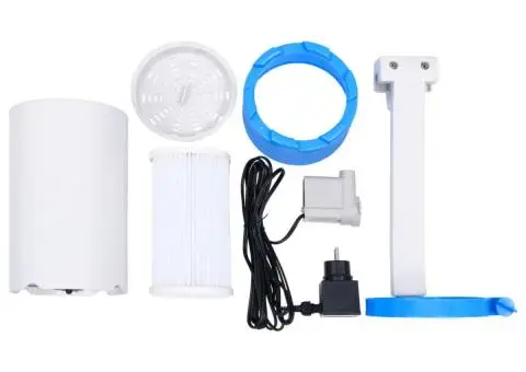 Piscină cu valuri, skimmer suspendat cu pompă, alb, 350x90 cm - 5/5