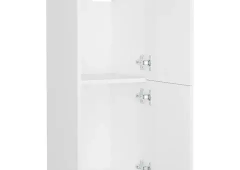 Set mobilier de baie, alb, lemn prelucrat - 5/5