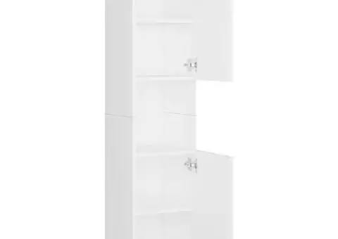 Set mobilier de baie, alb, lemn prelucrat - 5/5