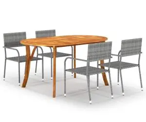 vidaXL Set mobilier de grădină, 5 piese, antracit
