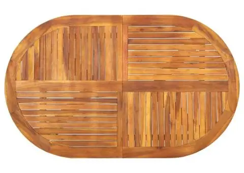 Set de masă pentru grădină, 5 piese, maro - 4/5