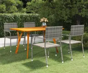 vidaXL Set mobilier de grădină, 5 piese, antracit