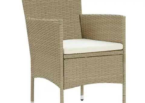 Set mobilier de grădină, 3 piese, bej - 4/5