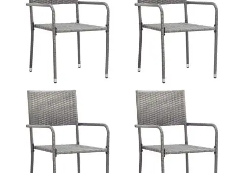 Set mobilier de grădină, 5 piese, antracit, poliratan - 2/5