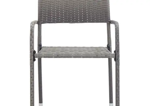 Set mobilier de grădină, 5 piese, antracit, poliratan - 4/5