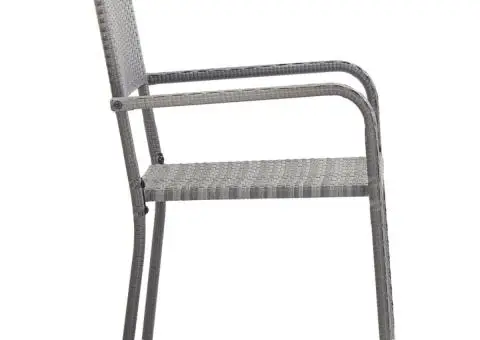 Set mobilier de grădină, 5 piese, antracit, poliratan - 5/5