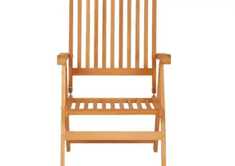 Scaune de grădină rabatabile, perne, 8 buc., lemn masiv de tec - 3/5