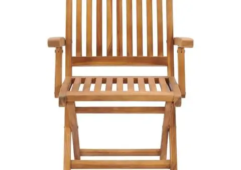 Scaune grădină pliabile cu perne, 6 buc, lemn masiv tec - 3/5