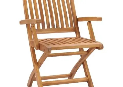 Scaune de grădină pliabile cu perne, 6 buc., lemn masiv de tec - 2/5