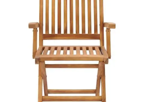 Scaune de grădină pliabile cu perne, 8 buc., lemn masiv de tec - 4/5