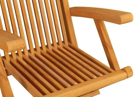 Scaune de grădină cu perne bej, 8 buc., lemn masiv de tec - 5/5