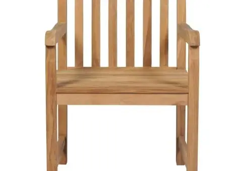 Scaune de grădină cu perne bej, 8 buc., lemn masiv de tec - 3/5