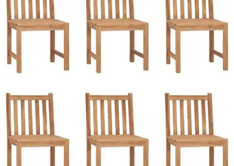 Scaune de grădină cu perne, 6 buc., lemn masiv de tec - 2/5