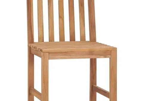 Scaune grădină cu perne, 6 buc., lemn masiv tec - 4/5