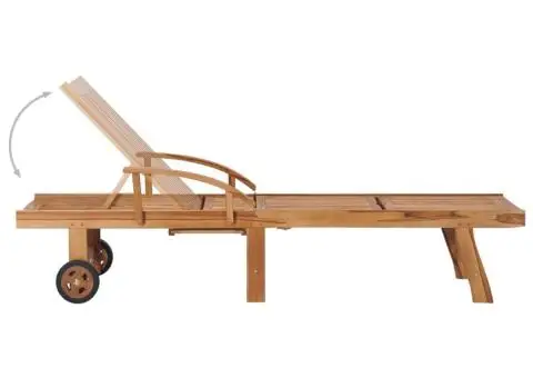 Șezlonguri cu pernă verde, 2 buc., lemn masiv de tec - 5/5