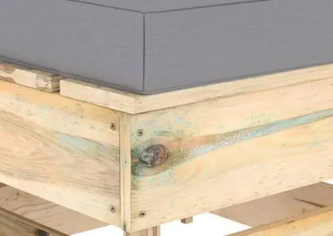 Canapea de mijloc modulară cu perne, lemn verde tratat - 5/5