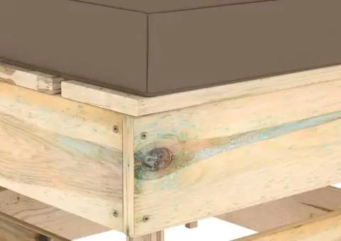 Canapea de mijloc modulară cu perne, verde, lemn impregnat - 5/5