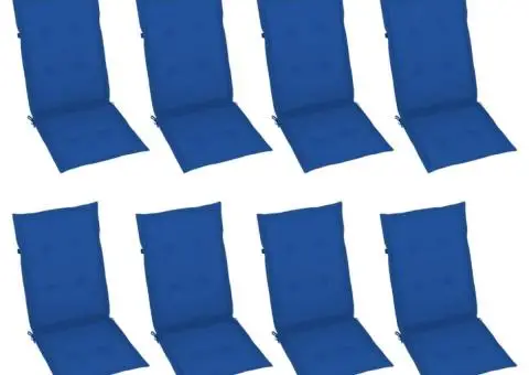 Scaune grădină rabatabile cu perne 8 buc. gri lemn masiv acacia - 3/5