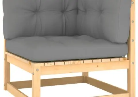 Set mobilier de grădină, 5 piese, cu perne, lemn masiv de pin - 4/5