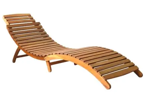 Șezlonguri, 2 buc., lemn masiv de acacia - 2/5