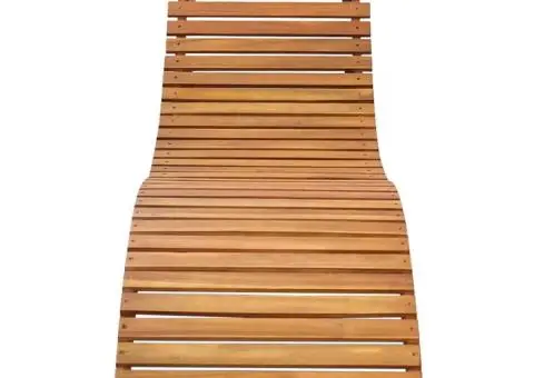 Șezlonguri, 2 buc., lemn masiv de acacia - 3/5