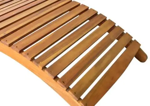 Șezlonguri, 2 buc., lemn masiv de acacia - 5/5