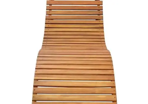 Șezlonguri cu perne, 2 buc., lemn masiv de acacia - 3/5