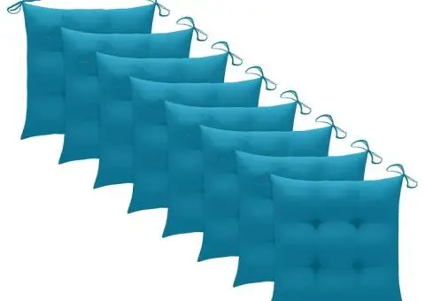 Scaune de grădină cu perne, 8 buc., gri, lemn masiv de acacia - 5/5