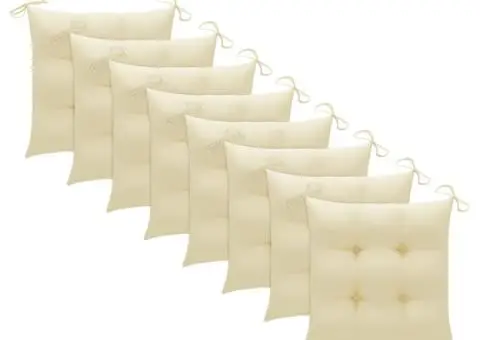 Scaune pliabile de exterior cu perne, 8 buc., lemn masiv acacia - 5/5