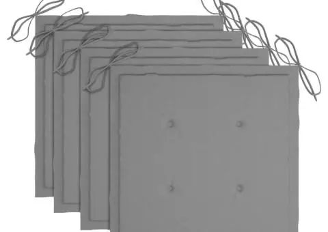 Scaune de exterior cu perne, 4 buc., lemn masiv de acacia - 4/5