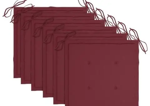 Scaune de exterior cu perne, 6 buc., lemn masiv de acacia - 4/5