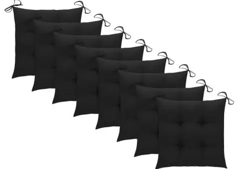 Scaune de exterior cu perne, 8 buc., lemn masiv de acacia - 4/5