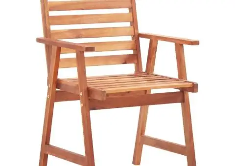 Scaune de exterior cu perne, 8 buc., lemn masiv de acacia - 3/5