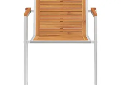 Scaune de grădină cu perne, 4 buc., lemn masiv de salcâm - 5/5