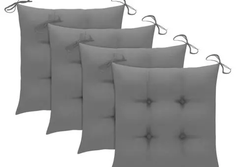 Scaune de grădină cu perne, 4 buc., lemn masiv de acacia - 5/5