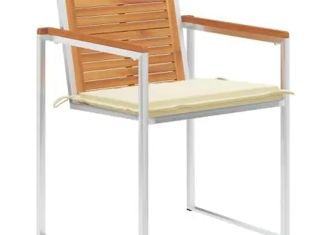 Scaune de grădină cu perne, 6 buc., lemn masiv de acacia - 2/5