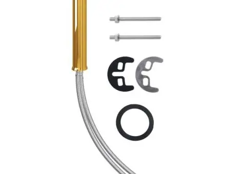 Chiuvetă baie, robinet și scurgere tip push, maro sticlă călită - 5/5