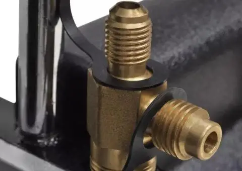 Pompă de vid 50 L/min cu set de manometre cu 2 căi în set scule - 4/5