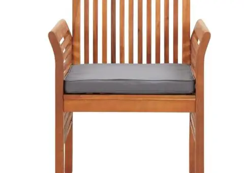 Scaune de grădină cu perne, 8 buc., lemn masiv de acacia - 2/5