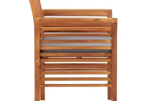 Scaune de grădină cu perne, 8 buc., lemn masiv de acacia - 3/5