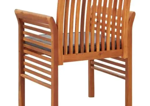 Scaune de grădină cu perne, 8 buc., lemn masiv de acacia - 4/5