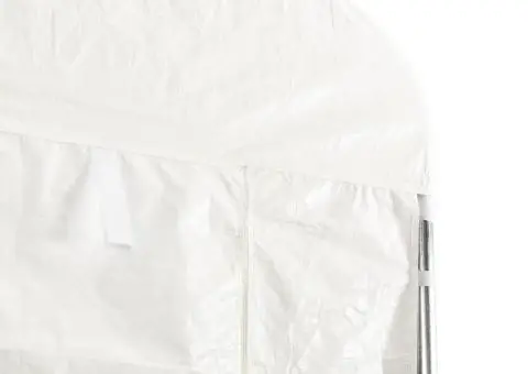 Foișor cu acoperiș, alb, 17,84x4,08x3,22 m, polietilenă - 5/5