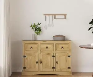 vidaXL Servantă Corona, 115x43x79,5 cm, lemn masiv de pin mexican