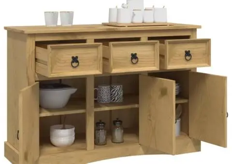 Servantă Corona, 115x43x79,5 cm, lemn masiv de pin mexican - 4/5