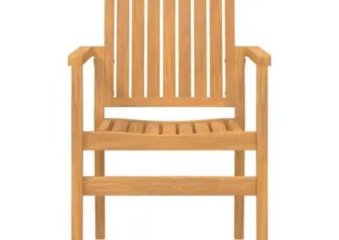 Scaune grădină stivuibile 2 buc. 56,5x57,5x91 cm lemn masiv tec - 4/5