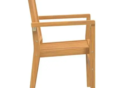 Scaune grădină stivuibile 2 buc. 56,5x57,5x91 cm lemn masiv tec - 5/5