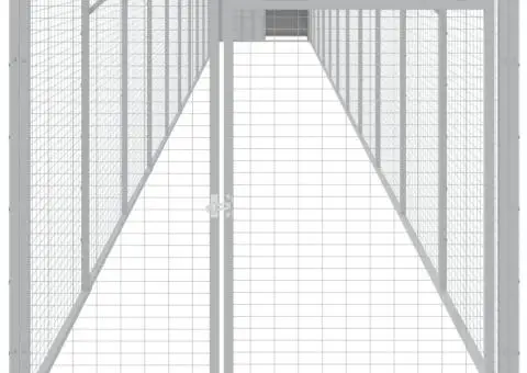 Casă câine & acoperiș gri deschis 117x1221x123 cm - 3/5