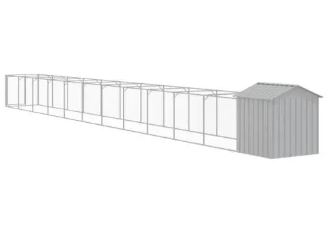 Casă câine & acoperiș gri deschis 117x1221x123 cm - 5/5