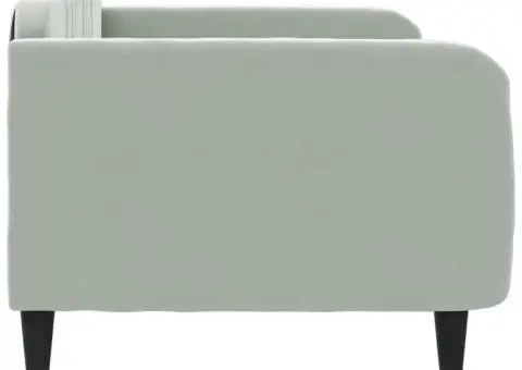 Cadru de pat, gri deschis, 90x200 cm, catifea - 4/5